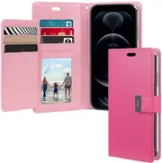 Goospery iPhone 14 Pro Flip Wallet Case Cover Extra Card Slots Apple [Magenta]