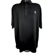 Zelos Polo Golf Shirt Men SZ LT Black Short Sleeve Logo Lightweight Stretch NWT