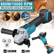 Brushless Grinder Cordless Angle Grinder 100mm Cutting Polishing For 18V Battery