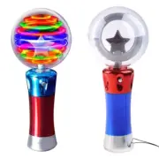 Flashing LED Wand Light Up Spinning Ball Wand Christmas Light Show