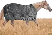 Horse Turnout Blanket, Adjustable Waterproof Winter Horse Sheet, 180x180x1cm Breathable Flannel Lined Windproof Horses Blanket, Heavy Duty Cold Weather Rug, Gray
