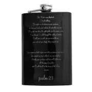 8oz Psalm 23 Black Flask