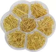 700Pcs Assorted of 7 Sizes Mix Flat Head Pins for Jewelry Making (Gold, Mix)