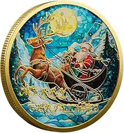 Christmas Coin,Christmas Coin,Holiday Coin - Holiday Theme Challenge Coin Collection Souvenir Coin Commemorative Coin