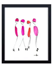 Ready2HangArt Four In Fuchsia Framed Print Wall Art