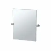 Gatco 4689SM Chrome Channel 19.5" X 24" Rectangular Beveled Frameless Mirror