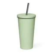 A Book A Day Insulated tumbler with a straw