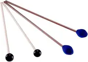 ａ aternee 4Pcs Marimba Mallets Drumsticks with Yarn and Rubber Head Wood Handle Drum Mallets Kit for Playing Kids Xylophone Beginner