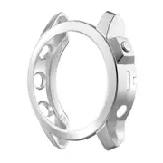 For Garmin Fenix 7/7 Solar/7 Sapphire Solar Hollow Out Watch Case Watch TPU Cover Protector Multicolor Silver