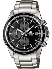 Casio Edifice Chronograph EFR-526D-1AVUEF Black Dial Grey Stainless Steel Mens Watch
