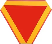 iplusmile Triangle Sign Reflective Plate Logo Red Reflective Tape Caution Sign for Golf Cart Safety