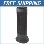 Oscillating 1500W Ceramic Tower Heater with Programmable Thermostat - Black