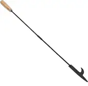 Fire Poker - Portable Fireplace Poker Tool - Fire Poker 33 Inch for Fire Pit Camping, Campfire Long Fire Pit Poker Stick with Wooden Handle
