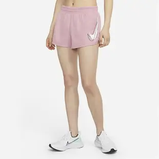 【領卷折$250再送點數回饋】NIKE 短褲 DRI-FIT SWOOSH RUN 運動短褲 粉色 女 (布魯克林) DD4924-630