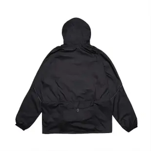 【NEW BALANCE】外套 Logo Windbreaker JKT 女款 紐巴倫 防風 風衣外套 連帽 收納 黑 白(WJ11590BK)