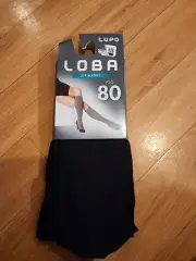 New Lupo LOBA WOMEN'S ACRYLIC KNEE HIGH SOCKS, ONE-SIZE BLACK