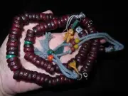 Buddhist 108 Cut Straight Button Phoenix Eyed Bodhi Mala Prayer Beads (t2)