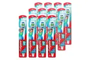 12PK Colgate 360 Clean Soft Bristles Toothbrush w Cheek Tongue Cleaner Assorted