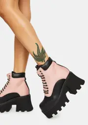 [Lamoda] Money Maker Babe Lace Up Boots