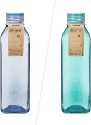 Sistema Ocean Bound Plastic Square Water Bottle 1 L | Reusable Water Bottle |Bpa