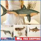 Wooden Shark Decoration Hanging Wall Simple Sailing Beach Theme Home Sculpture