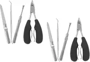NOLITOY 2 Sets 4pcs Manicure Tool Set Nail Trimmer Kit Nail Clipper Nail Tools Nail Kits Pedicure Kit Pedicure Tools Nail Care Kit Finger Pliers Cutter Nail Cutter Home Nail Pliers Pu