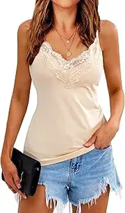 [BemorRun] Camisoles for Women Basic Cami Slim-Fit Cotton Undershirt Stretch Spaghetti Strap Tank Top