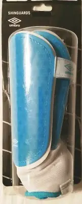 Umbro Neo Shield Guard With Sock Shinguards Blue And White Size Small NEW