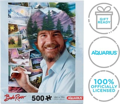 Bob Ross Hair 500 Pc Jigsaw Puzzle, Brand New-Sealed Box!