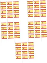 Kisangel 5sets Reusable Decorative Flags Flag Pole for Qatar 32 Small Hand Flags for Sports Club Parade Flags for Home 50pcs*5