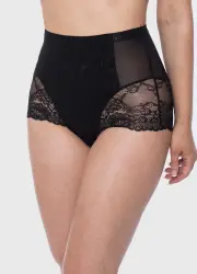 Lace Light Control Full Brief-Black-1