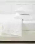 $298 New Serena & Lily 3 pc Sheet Set Positano Linen White Twin