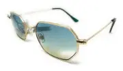 Sunglasses Women's Fashion Gold Frame Blue 100% UVA UVB Urban Outfitters 44022