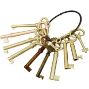 KY-10S Skeleton Key Set Reproduction Key for Antique Furniture - Cabinet Door...
