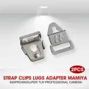 2PCS Strap Clips Lugs Adapter Mamiya 645PRO/645SUPER TLR Professional Camera NEW