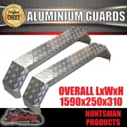 Aluminium Tandem Trailer Mud Guards 250mm Wide. Suit Slipper Springs.TIG Welded