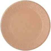 AIMALL 100PCS Disposable Brown Paper Plates Dinner Dessert Party Plate Eco-Friendly Bulk Buy, BPA-Free, Perfect for Parties, BBQs, and Events, 20cm & 18cm Sizes