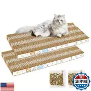 Two Color Splicing Cat Scratching Board, 2 PCS, Cardboard cat scratchers for