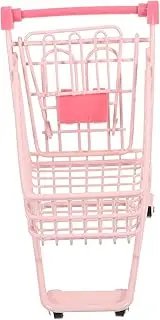 CIYODO Pink Shopping Basket Mini Shopping Cart for Boys and Girls Toys Storage Trolley