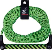 Airhead Water Ski Rope with EVA Handle, 1 Section for Tubing, Water Skis and Wakesurf Boards,Green and Black