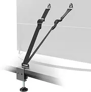 TV Safety Straps Furniture and TV Wall Anchors and Punch-Free Clamp Straps for Baby Proofing, VESA Mounting, Metal Connectors, Black