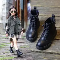 在飛比找蝦皮商城精選優惠-女童馬丁鞋 兒童靴子 新款英倫風兒童短靴 軟底女孩單靴