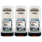 3 x Loreal Paris Men Expert Magnesium Defence Sensitive Shower Gel 10.14 fl.oz.