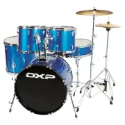 DXP Pioneer 5pc Drum Kit Package including Sticks! Metallic Blue RRP$669