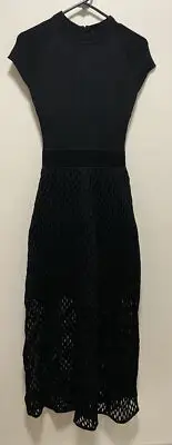 NWT RRP $650 Sass & Bide Limited Edition ENERGY OF PRAYER Black Knitted Dress