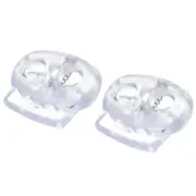 Cord Lock Stopper End 25Pcs, Plastic Double Hole Stopper Spring Toggle Clear