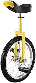 18-Inch Mountain Bike Wheel Frame Unicycle with Comfortable Release Saddle Seat for Outdoor Recreation (Color : Yellow, Size : 18Inch) Durable TDF