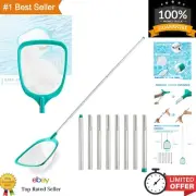 Lightweight Pool Skimmer with Adjustable 8-Section Aluminum Pole - 80'' Reach