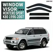 Applies to Door Visor For Mitsubishi Montero Sport K80 1996-2007 CAR Window Visor Vent Wind Deflectors Visors Rain Guard Shades Visor No bright bars