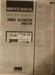 Sansui SC-2100 SC-2110 SC-3100 SC-3110 Service Manual Cassette Deck Photocopy